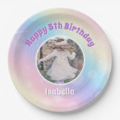 regenboogkinderen op zaterdag papieren bordje (Voorkant)