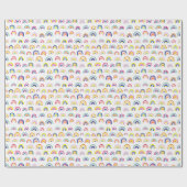 Regenboogkinderen patroon cadeaupapier (Vlak)