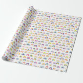 Regenboogkinderen patroon cadeaupapier (Uitgerold)