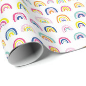 Regenboogkinderen patroon cadeaupapier (Rol Hoek)