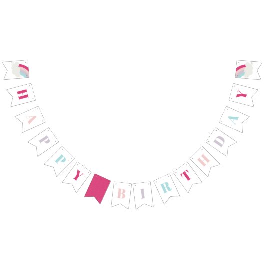 Regenboogkinderen verjaardagsbanner vlaggetjes (Alle)