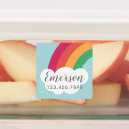 Regenboogkinderen waterdichte sticker label