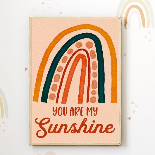 Regenboogkinderkamerposter Cute Nursery Print