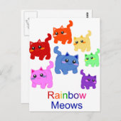 Regenboogkittens! Briefkaart (Voorkant / Achterkant)