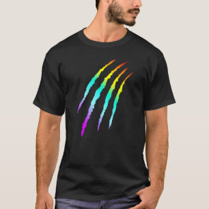 Regenboogklauw markeert LGBTQ T-shirt