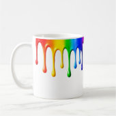 Regenboogkleppen rond een mug. koffiemok (Links)