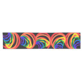 Regenboogkleur Abstracte Halve Maan Korte Tafellop Tafelloper (Horizontaal)