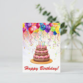 Regenboogkleur Fireworks Verjaardagsbericht Kaart (Staand voorkant)