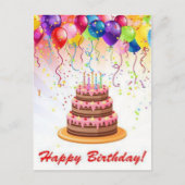 Regenboogkleur Fireworks Verjaardagsbericht Kaart (Voorkant)
