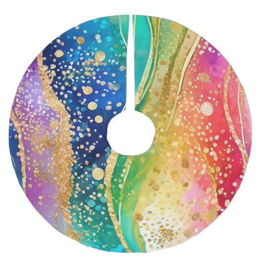 Regenboogkleur Kerstboom Rok (Voorkant)