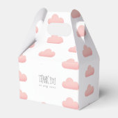 Regenboogkleur op Cloud 9 Olifant Baby shower Bedankdoosjes (Achterkant)