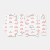 Regenboogkleur op Cloud 9 Olifant Baby shower Bedankdoosjes (Uitgevouwen)