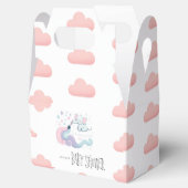 Regenboogkleur op Cloud 9 Olifant Baby shower Bedankdoosjes (Geopend)