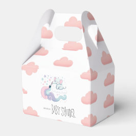 Regenboogkleur op Cloud 9 Olifant Baby shower Bedankdoosjes