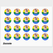 Regenboogkleur Ronde Sticker (Vel)