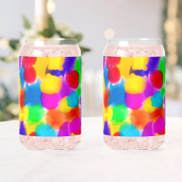 Regenboogkleur Splash Blikvorm Glas