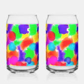 Regenboogkleur Splash Blikvorm Glas (Links)