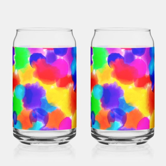 Regenboogkleur Splash Blikvorm Glas (Achterkant)