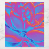 Regenboogkleur Succulent plant Wijn Etiket (Enkel label)