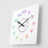  regenboogkleur Thai Numbers wandklok (Hoek)