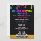 Regenboogkleur Verf Drip Roller Verjaardag Kaart (Voorkant)