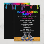 Regenboogkleur Verf Drip Roller Verjaardag Kaart (Voorkant / Achterkant)