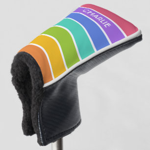 Regenboogkleuren, aangepast monogram putter golfheadcover