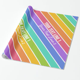 Regenboogkleuren, aangepast verpakkingspapier cadeaupapier