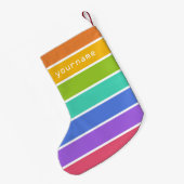 Regenboogkleuren, aangepast voor kerstmis kleine kerstsok (Achterkant (Hangend))