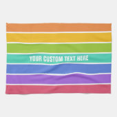 Regenboogkleuren aangepaste handdoek (Horizontaal)