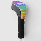 Regenboogkleuren, aangepaste monogram bestuurdersb golfheadcover (Schuin)
