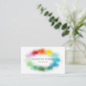 Regenboogkleuren Abstract Elegant Moderne Sjabloon Visitekaartje (Staand voorkant)