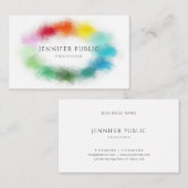 Regenboogkleuren Abstract Elegant Moderne Sjabloon Visitekaartje (Voorkant / Achterkant)