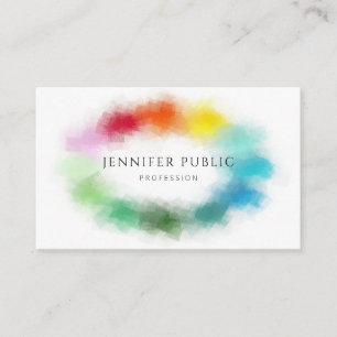Regenboogkleuren Abstract Elegant Moderne Sjabloon Visitekaartje