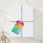 Regenboogkleuren Abstract ontwerp Birthday Favor Cadeaulabel (Met Touw)