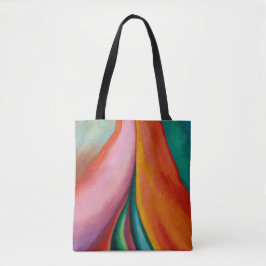 Regenboogkleuren abstract schilderen Georgia O'Kee Tote Bag