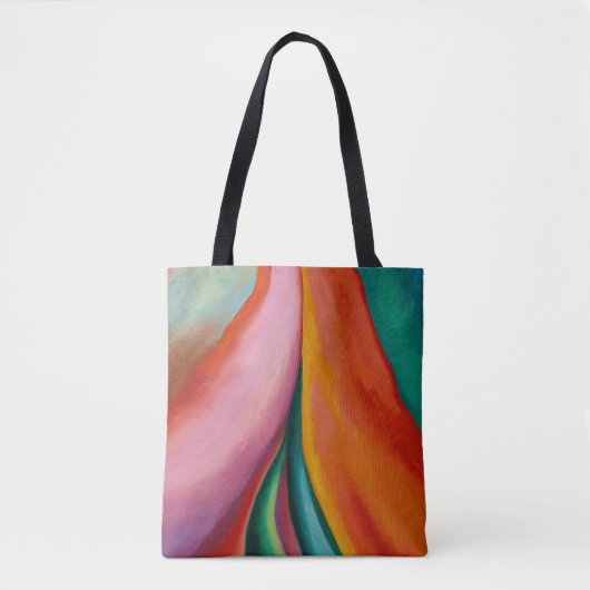Regenboogkleuren abstract schilderen Georgia O'Kee Tote Bag (Voorkant)