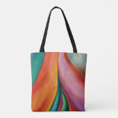Regenboogkleuren abstract schilderen Georgia O'Kee Tote Bag (Achterkant)