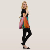 Regenboogkleuren abstract schilderen Georgia O'Kee Tote Bag (Op model)