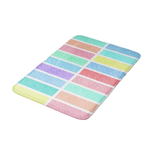 Regenboogkleuren, abstracte lijnen badmat (Gekanteld)