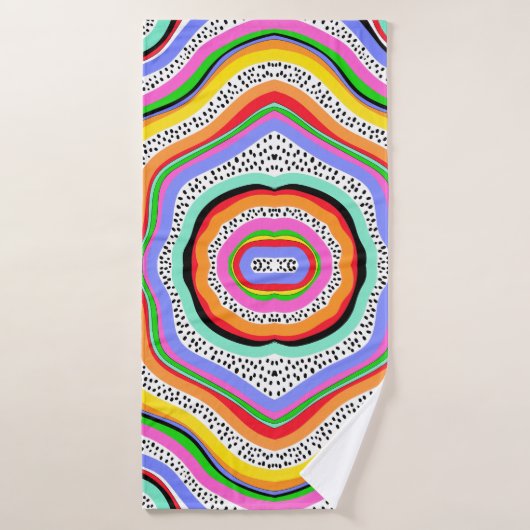 Regenboogkleuren Badhanddoek (Badhanddoek)