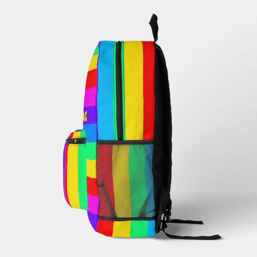 Regenboogkleuren Bedrukte Rugzak (Rechts)