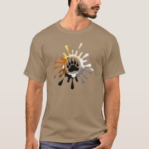 Regenboogkleuren Beerpoot Gay Bear Pride T-shirt