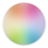 Regenboogkleuren Blauwe Groene Roze Rood Paars Gee Keramische Knop (Voorkant)