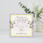 Regenboogkleuren bloeien & Davidster damast Kaart (Staand voorkant)