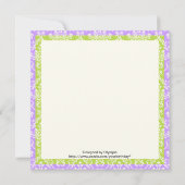 Regenboogkleuren bloeien & Davidster damast Kaart (Achterkant)