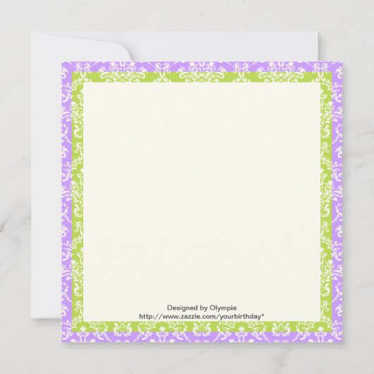 Regenboogkleuren bloeien & Davidster damast Kaart (Achterkant)