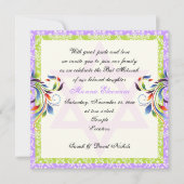 Regenboogkleuren bloeien & Davidster damast Kaart (Voorkant)