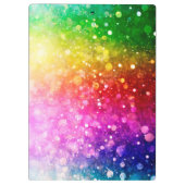 Regenboogkleuren Bokeh Glitter Klembord (Achterkant)