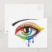 Regenboogkleuren Briefkaart (Voorkant / Achterkant)